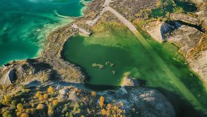 Preview wallpaper island, sea, water, relief, aerial view