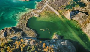 Preview wallpaper island, sea, water, relief, aerial view