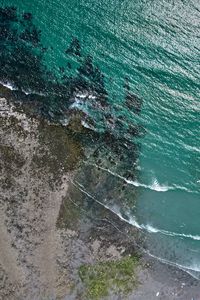 Preview wallpaper island, sea, waves, water, aerial view