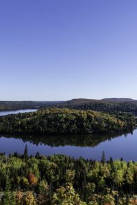 Preview wallpaper island, trees, forest, lake, reflection