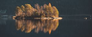 Preview wallpaper island, trees, lake, water, nature