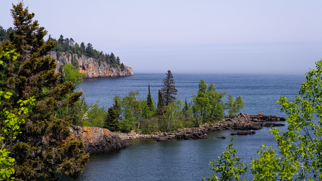 Wallpaper island, trees, sea, landscape