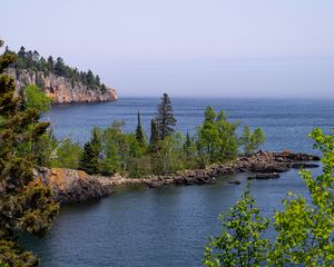 Preview wallpaper island, trees, sea, landscape