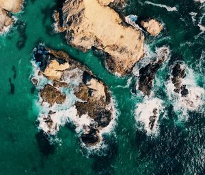 Preview wallpaper island, view from above, ocean, shore