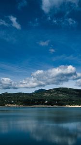 Preview wallpaper island, water, clouds, landscape