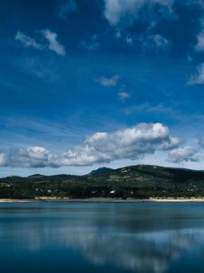 Preview wallpaper island, water, clouds, landscape