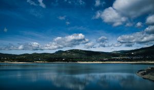 Preview wallpaper island, water, clouds, landscape