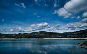 Preview wallpaper island, water, clouds, landscape