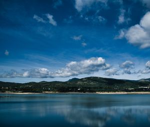 Preview wallpaper island, water, clouds, landscape