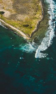 Preview wallpaper island, waves, shore