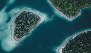 Preview wallpaper islands, aerial view, water, land