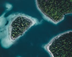 Preview wallpaper islands, aerial view, water, land