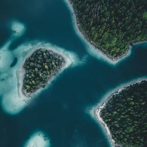 Preview wallpaper islands, aerial view, water, land