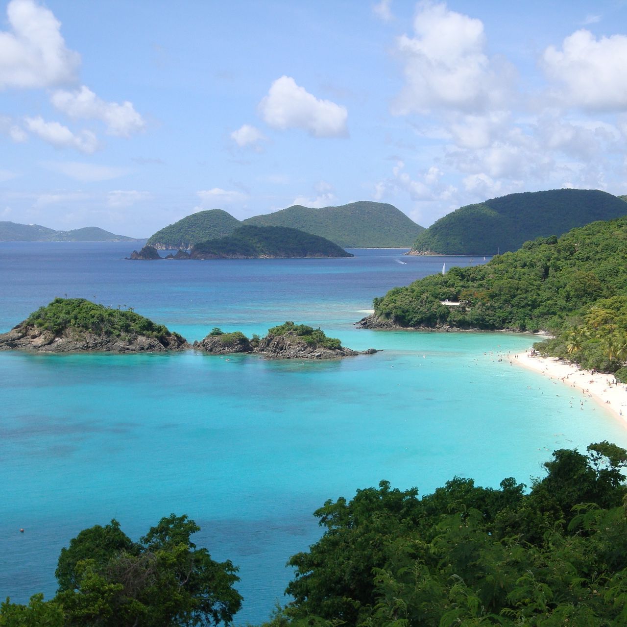 Download wallpaper 1280x1280 islands, coast, beach, blue water, tropics ...