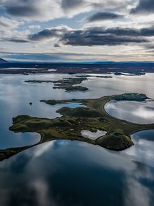 Preview wallpaper islands, lake, water, landscape, nature