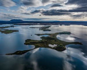 Preview wallpaper islands, lake, water, landscape, nature