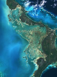 Preview wallpaper islands, relief, satellite, aerial view, nature