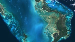 Preview wallpaper islands, relief, satellite, aerial view, nature