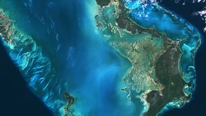 Preview wallpaper islands, relief, satellite, aerial view, nature