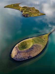 Preview wallpaper islands, relief, sea, nature, landscape, aerial view