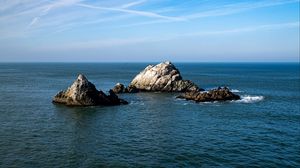 Preview wallpaper islands, rocks, sea, stones, water, horizon, nature