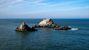 Preview wallpaper islands, rocks, sea, stones, water, horizon, nature