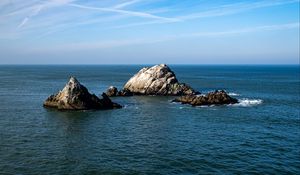 Preview wallpaper islands, rocks, sea, stones, water, horizon, nature