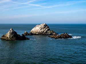 Preview wallpaper islands, rocks, sea, stones, water, horizon, nature