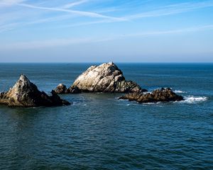 Preview wallpaper islands, rocks, sea, stones, water, horizon, nature