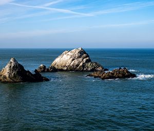 Preview wallpaper islands, rocks, sea, stones, water, horizon, nature