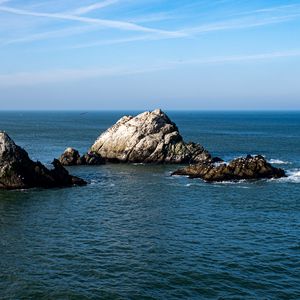 Preview wallpaper islands, rocks, sea, stones, water, horizon, nature