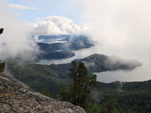 Preview wallpaper islands, trees, clouds, rock, landscape