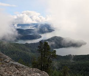 Preview wallpaper islands, trees, clouds, rock, landscape