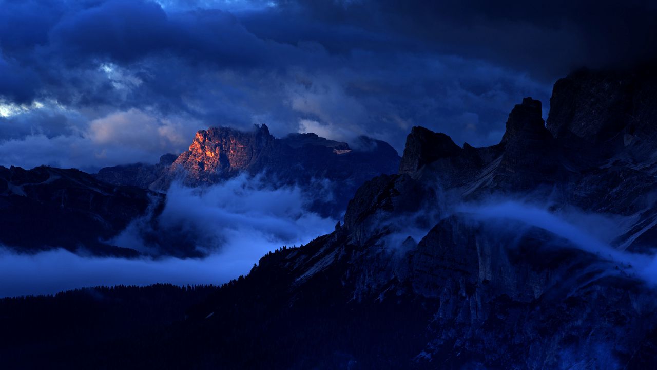 Wallpaper italy, alps, sky, mountains, clouds