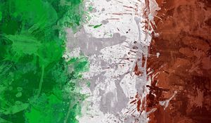 Preview wallpaper italy, flag, stains, background, texture