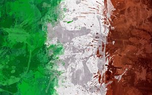Preview wallpaper italy, flag, stains, background, texture