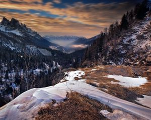 Preview wallpaper italy, mountains, snow, sky