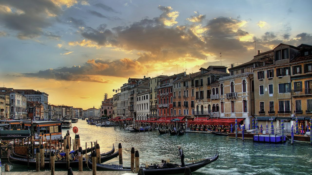 Wallpaper italy, venice, houses, canal, hdr