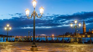 Preview wallpaper italy, venice, lights, night, tile, coast