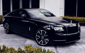 Preview wallpaper jaguar, car, black, bumper, headlights, alloy wheels, side view