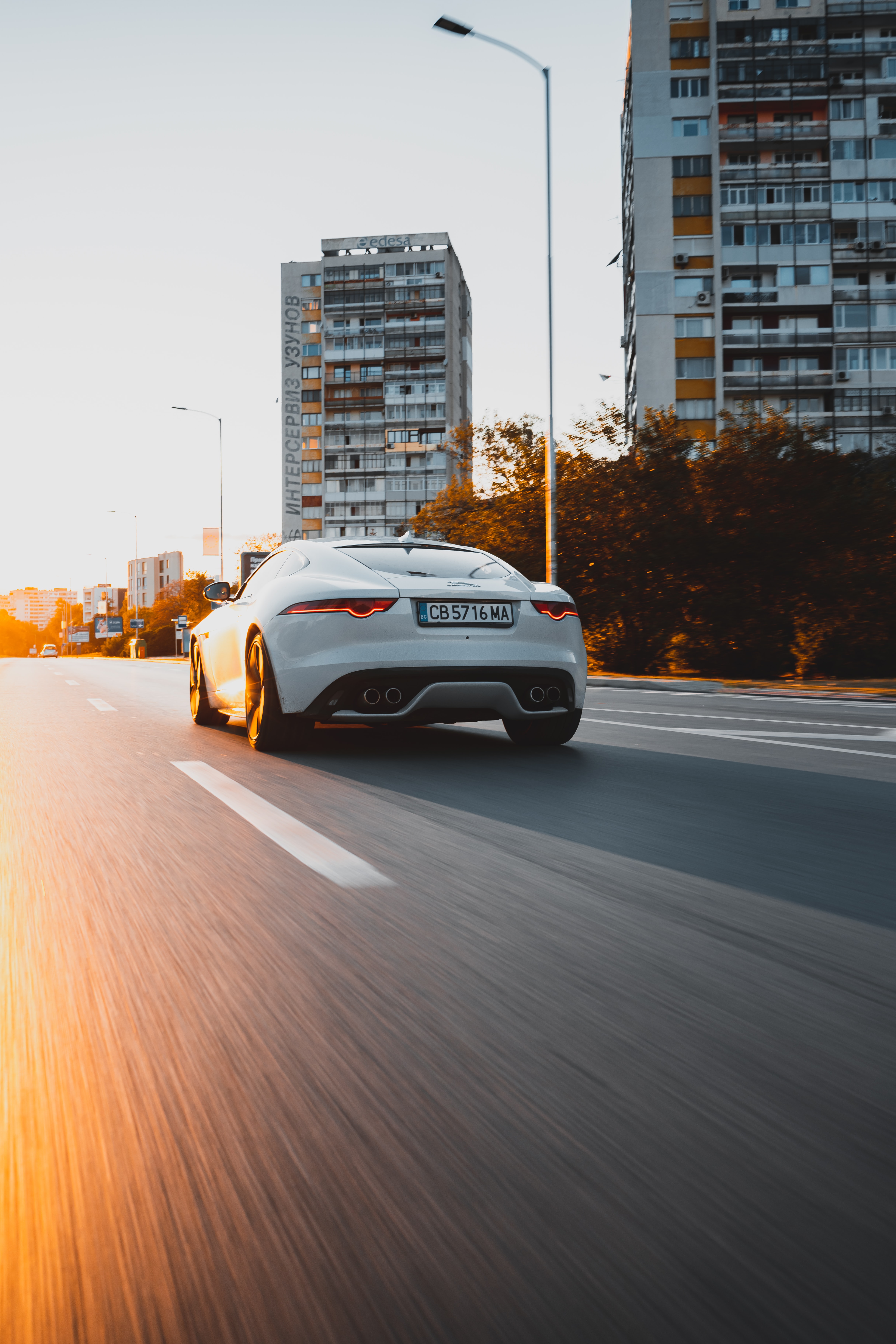 4860x7287 Wallpaper jaguar, car, white, speed, road