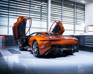 Preview wallpaper jaguar c-x75, jaguar, sports car, side view