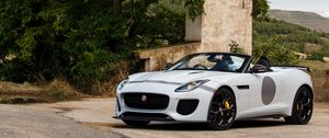 Preview wallpaper jaguar, f-type, project 7, white, side view