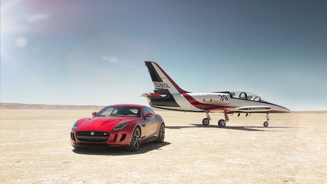 Wallpaper jaguar f-type r, jaguar, car, sportscar, red