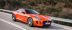 Preview wallpaper jaguar, f-type, side view, movement