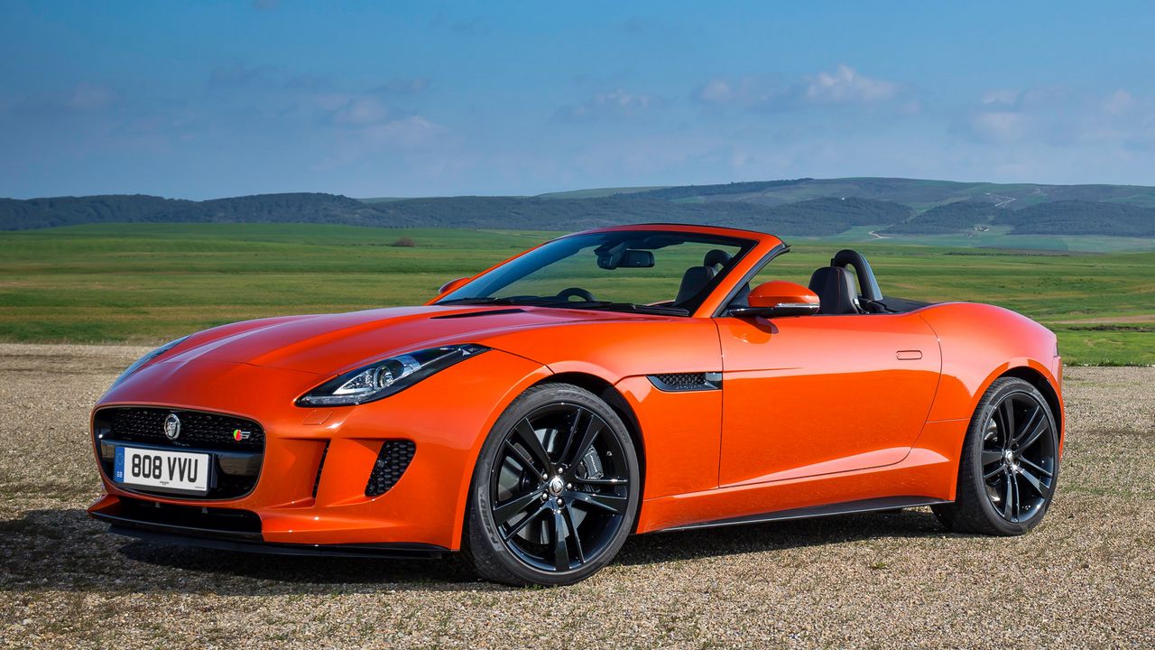 Wallpaper jaguar, f-type, v8 s, convertible, red