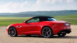 Preview wallpaper jaguar, f-type, v8 s, side view, red