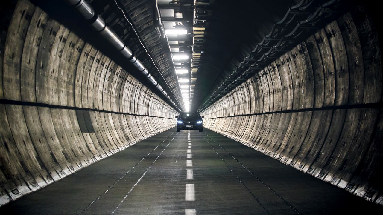 Wallpaper jaguar i-pace, jaguar, tunnel, car, electric car