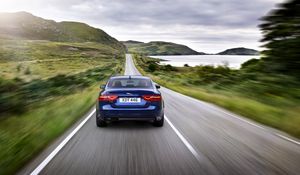 Preview wallpaper jaguar xe, jaguar, movement, speed, blue, car