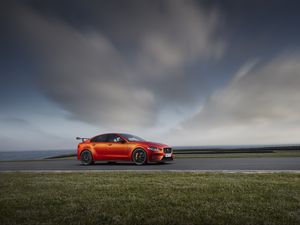 Preview wallpaper jaguar xe sv project 8, jaguar, road, side view